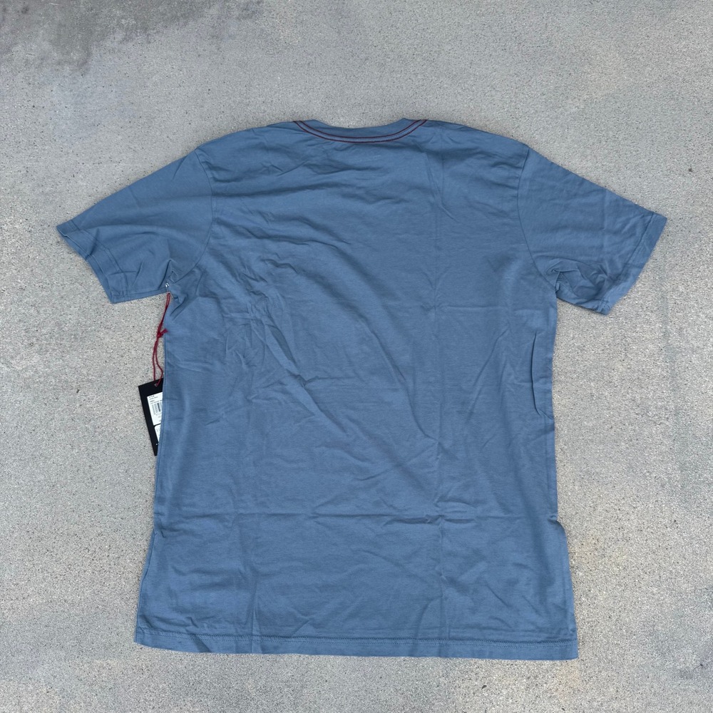 RVCA Men Pocket T-Shirt Blue Gray Regular Fit Cotton Tee Size Large NWT - Picture 8 of 8